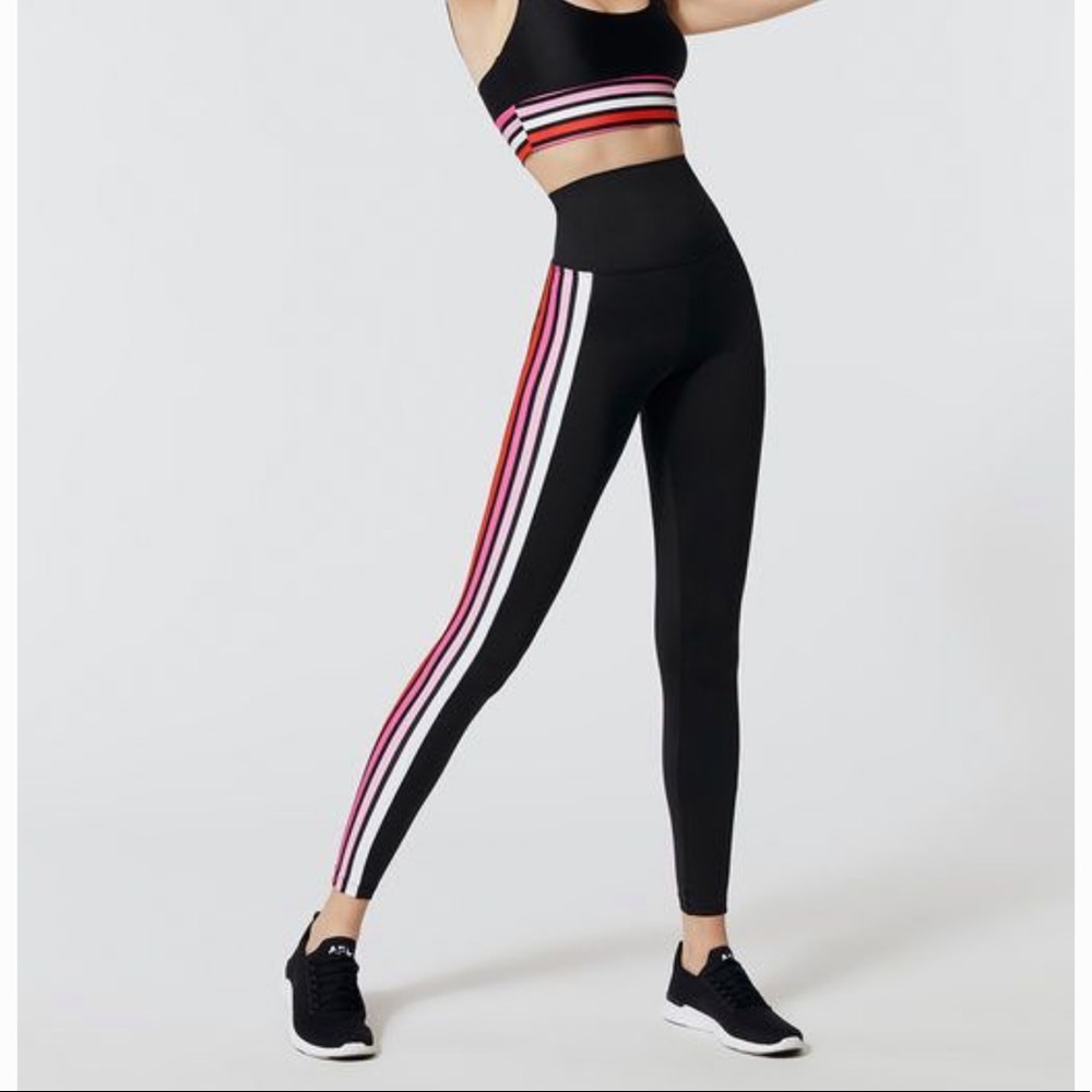 Beach Riot Black Jade Side Stripe Leggings XS